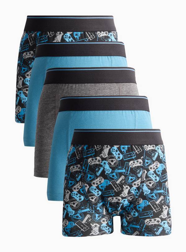 Gamers Print Trunks 5 Pack 13-14 years